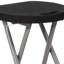 Tabouret pliable Mifflin avec siège en plastique et structure gris titane