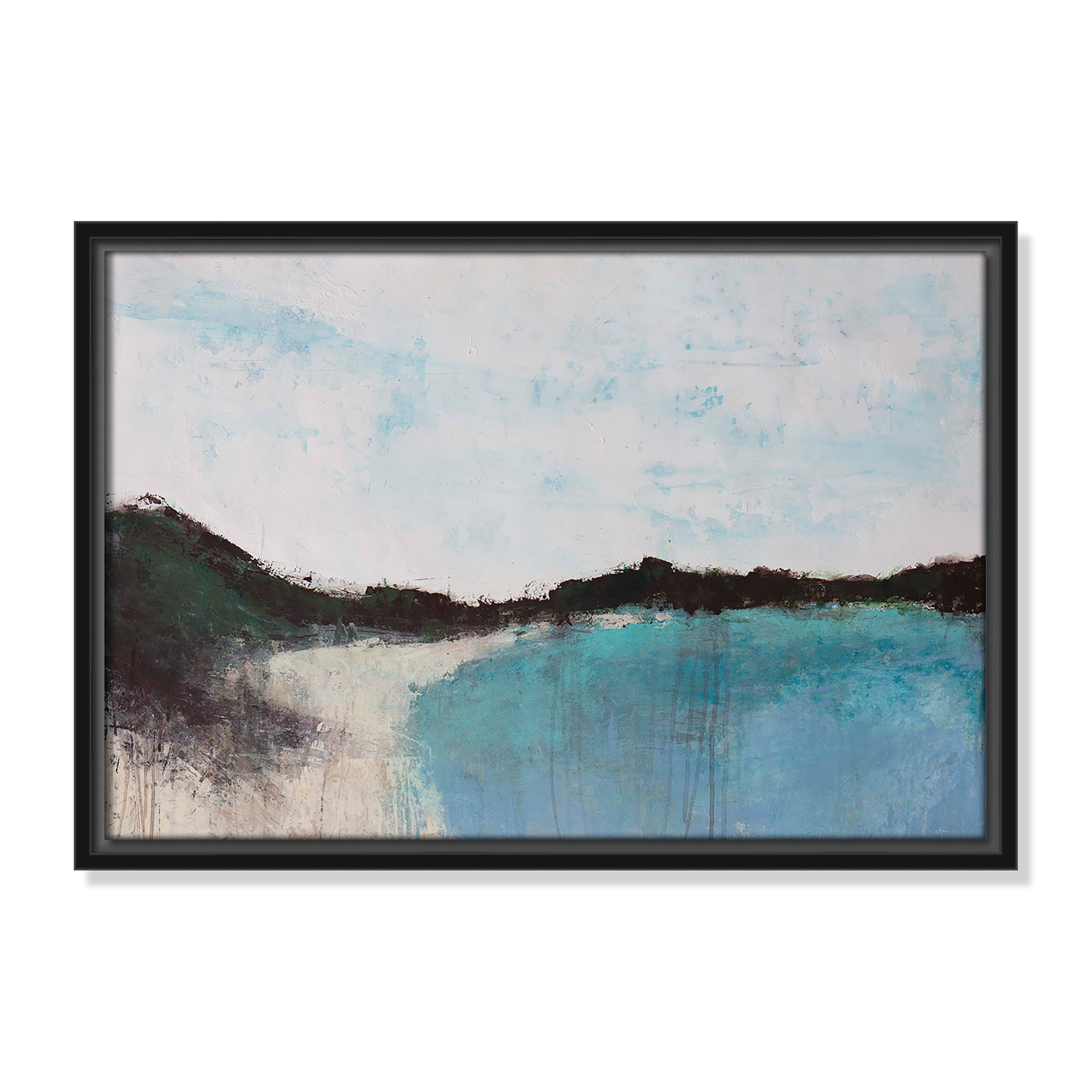 Mountainside Lakeview III by Filippo Ioco, 13.5'' H x 19.5'' W x 2'' D, Black Framed