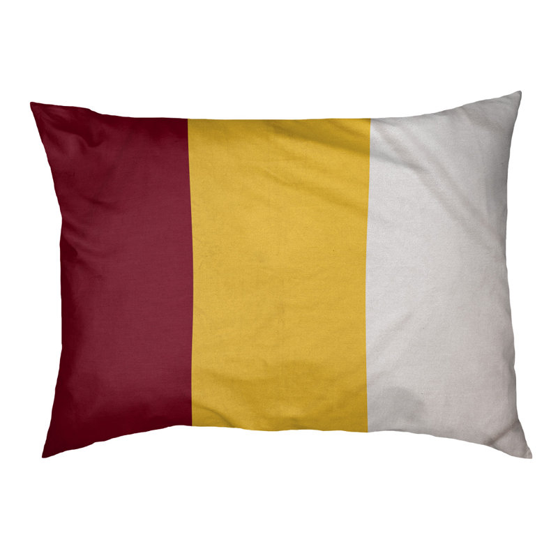 Polyester Pet Bed, Medium (28" W x 18" D x 6" H), Maroon/Yellow Middle