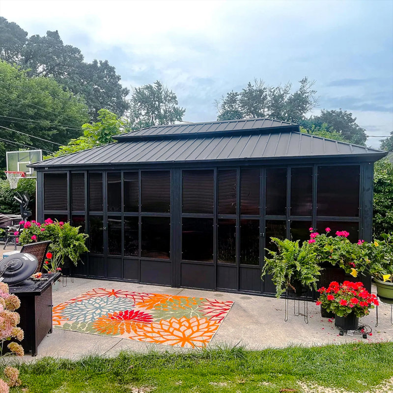 12 pi. L 20 pi. D Solarium en aluminium
