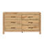 Armoire de rangement rustique en bois à 6 tiroirs avec commode et 1 chambre