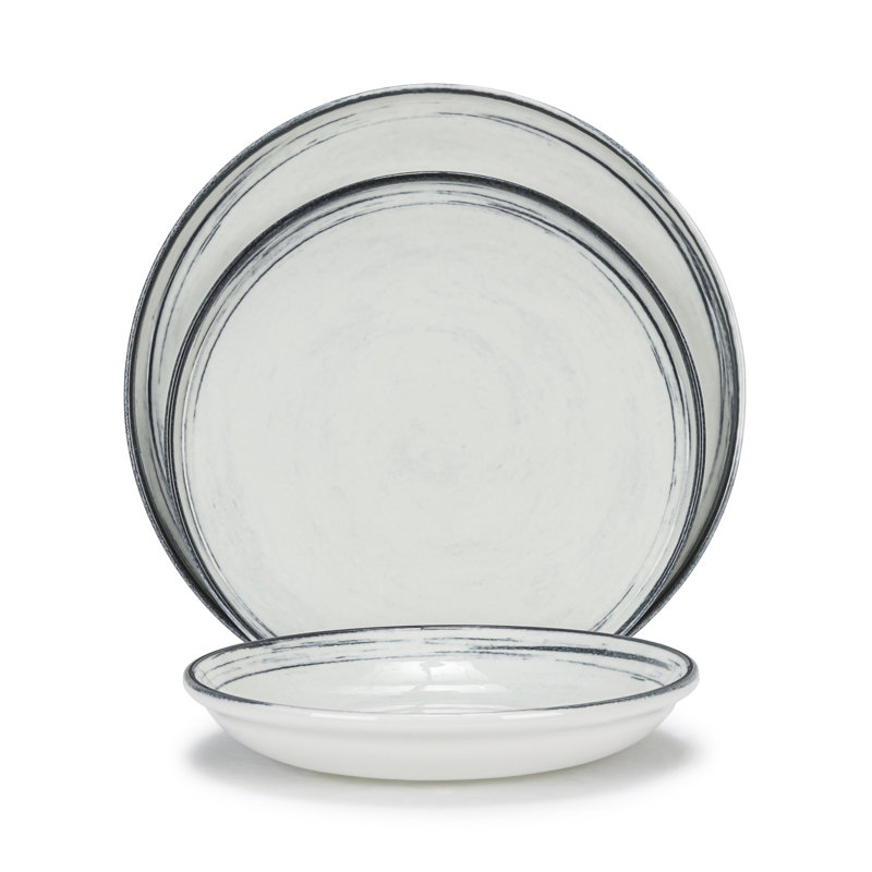 12 Piece Porcelain China Dinnerware Set - Service for 4