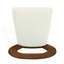 Ensemble de 2 tabourets de comptoir sans accoudoirs (noyer + beige)-2120397163-2120397161