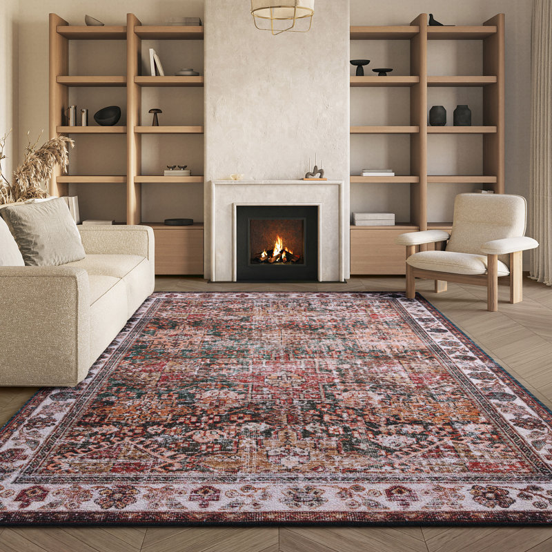 Pashen Performance Machine Washable Oriental Rug, Rectangle 8' x 10'