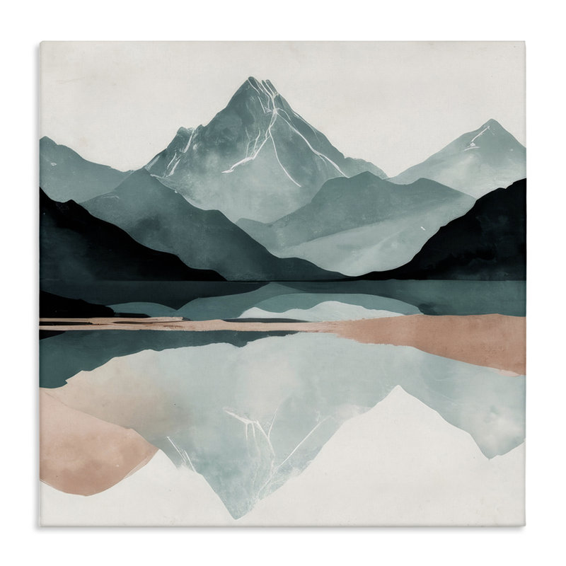 Art mural sur toile Reflections of High Peaks par Denise Dundon, H 36 po x l 36 po