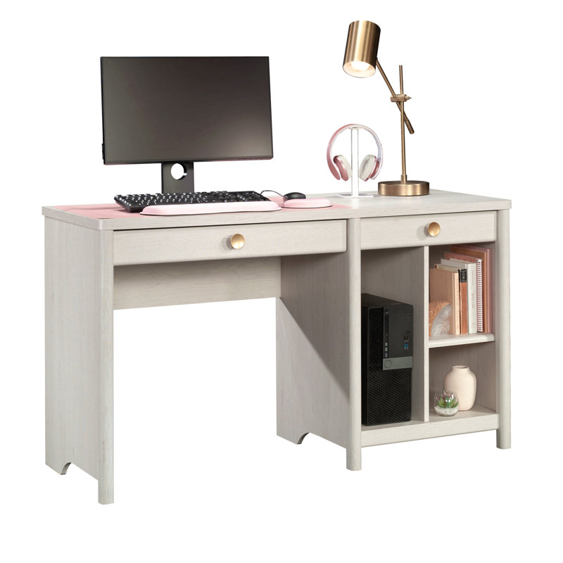 Computer Desk, Light Grey Finish