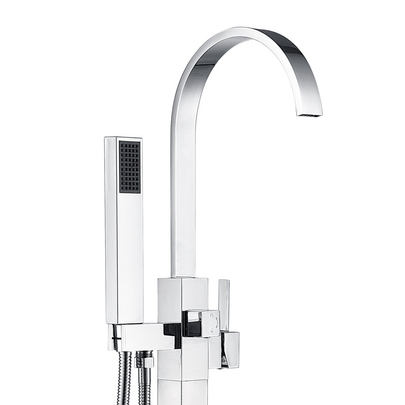 Freestanding Tub Filler with Diverter, Chrome