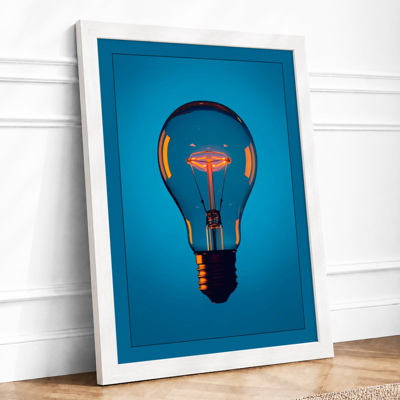 Car Inside Light Bulb Modern - Print, A1 - 84.1 x 59.4 cm, White