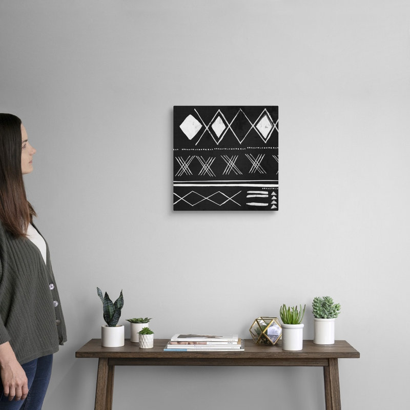 «Ethnic Motifs II» par Isabelle Z - reproduction d'art, Toile tendue, H 16 po x l 16 po x P 1,25 po