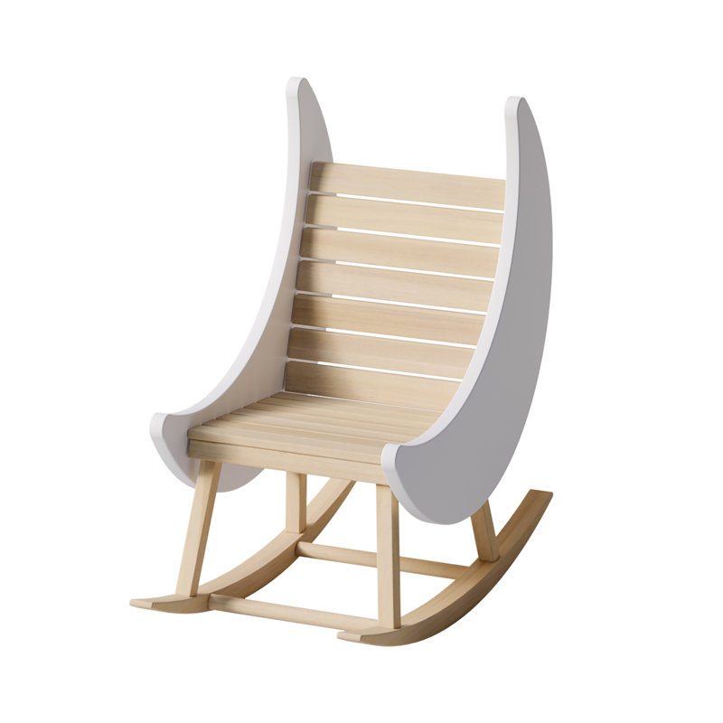 Chaise berçante Milk Street, natural/white