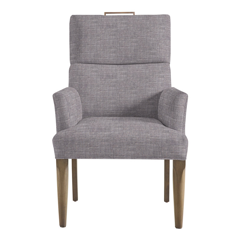 Thom Filicia Home Fabric Tight Back Arm Chair, Hampton, Nomad Slate Crypton® Chenille