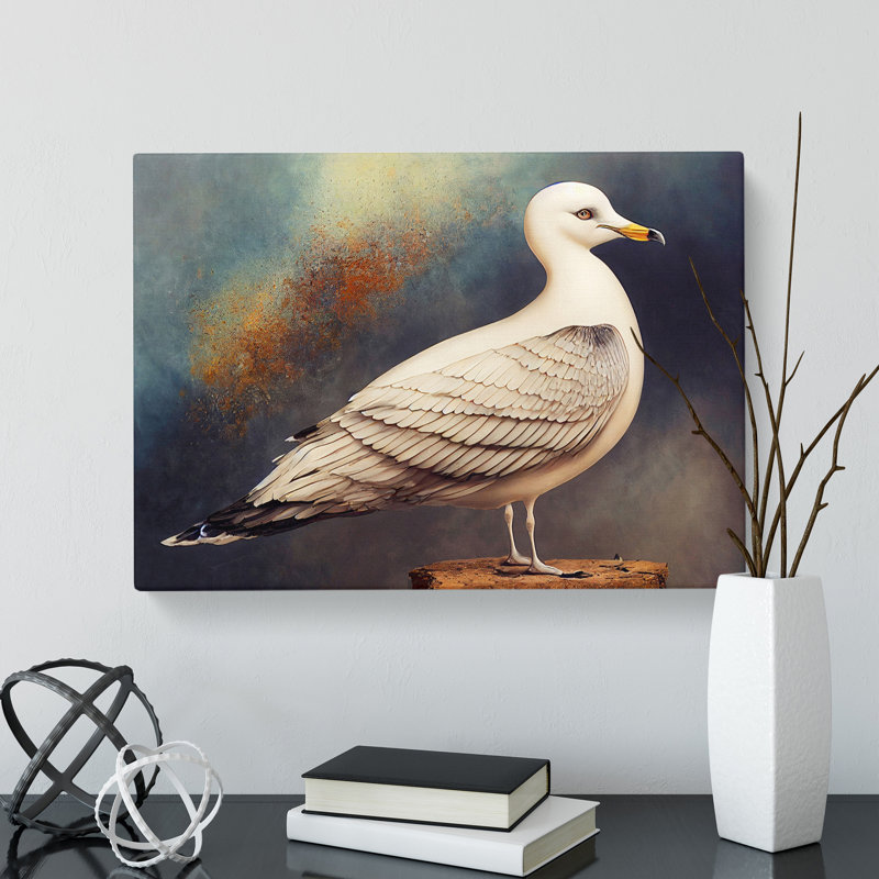 Painting Of A Seagull - Wrapped Canvas, 40cm H x 60cm W x 3cm D