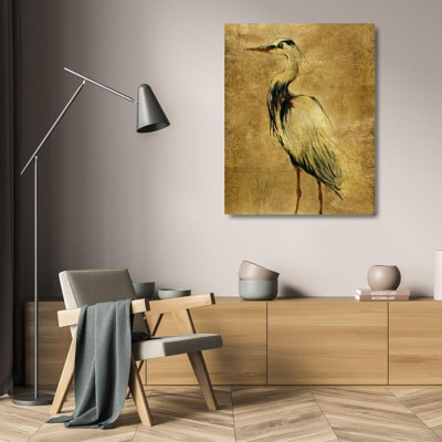 ArtDirect Robinson, Carol Gallery Wrapped Canvas Art Titled: Gold Crane at Dusk II