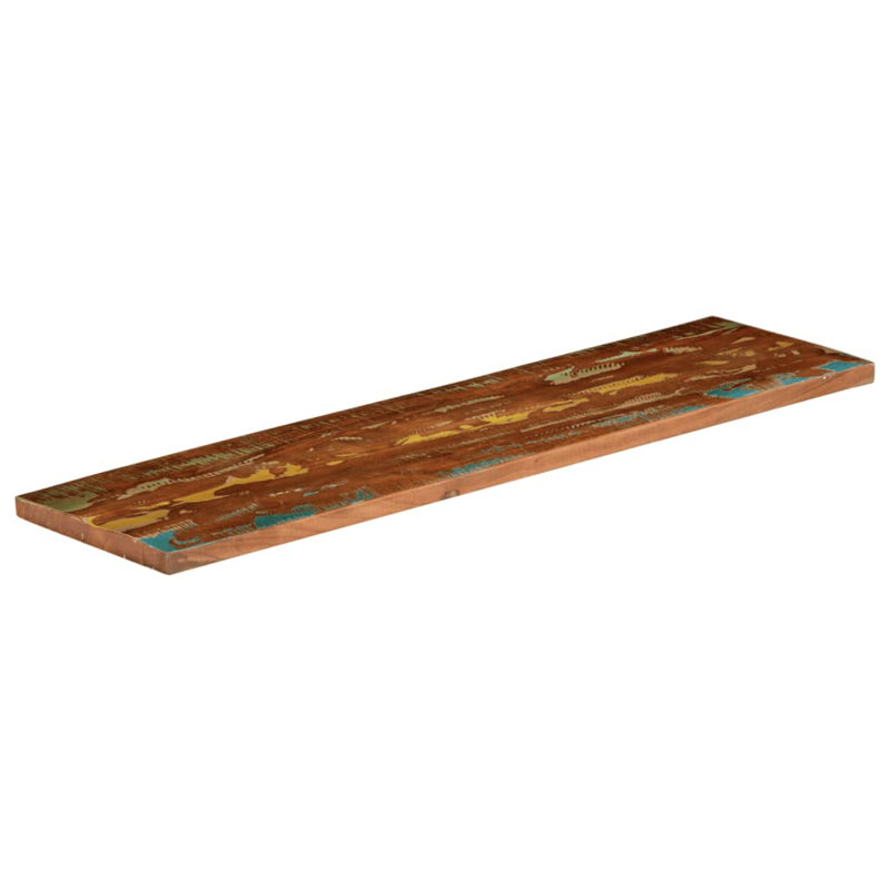 Vidaxl Table Top Rectangular Solid Wood Reclaimed, 3.8cm H x 110cm W x 30cm D