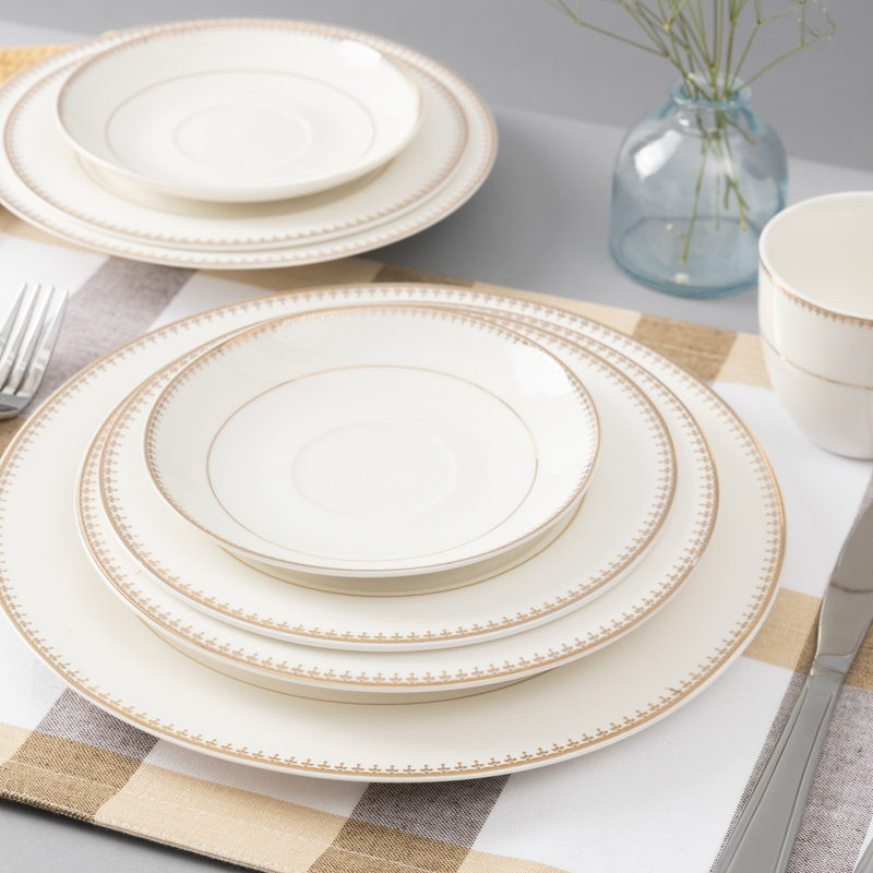 Meaghen Piece Bone China Dinnerware Set - Service for 4