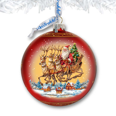 5.5'' Glass Animals Ball Ornament