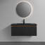 Meuble-lavabo flottant simple 36 po avec lavabo à surface solide Dhruven