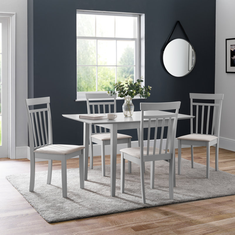Cohan Extendable Solid Wood Top Dining Table, Gray