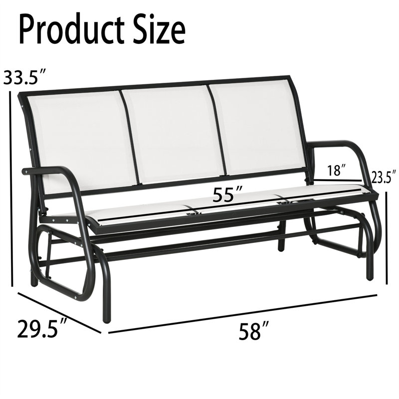 Lazaros Metal Outdoor Bench