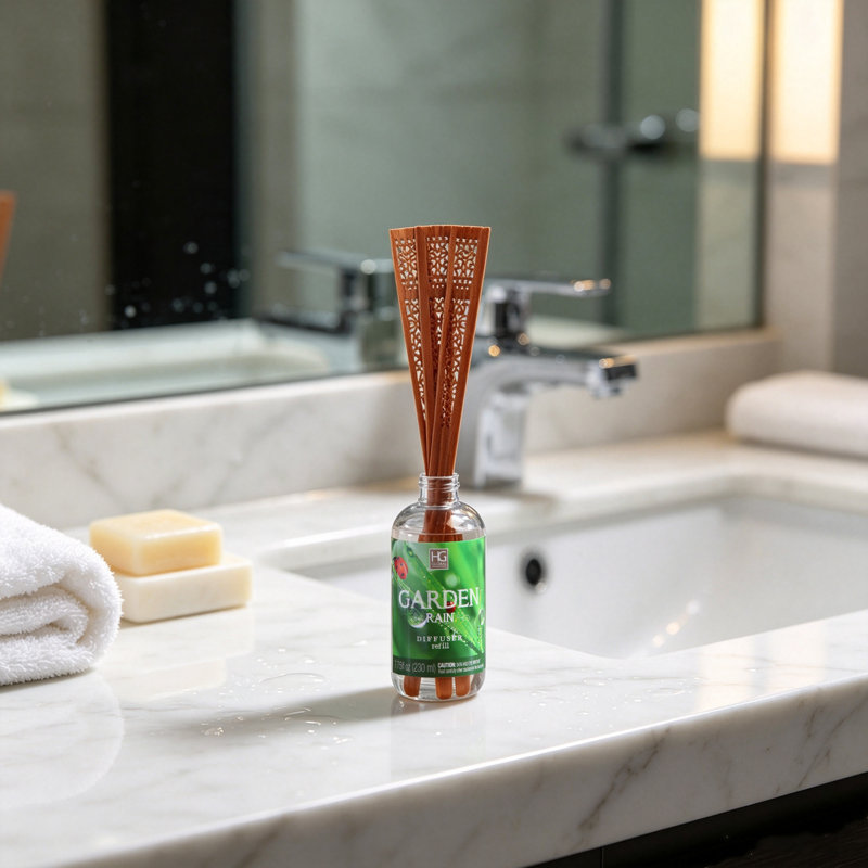 Hosley Aromathérapie Premium Garden Rain Reed Diffuseur Recharges Huile 230 Millilitre Idéal pour le mariage Spa Reiki Méditation Pet Dog Bathroom Odor Eliminator O4