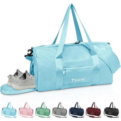 Waterproof Lightweight Carry-on Gym Bag with Shoe and Wet Clothes Compartments
