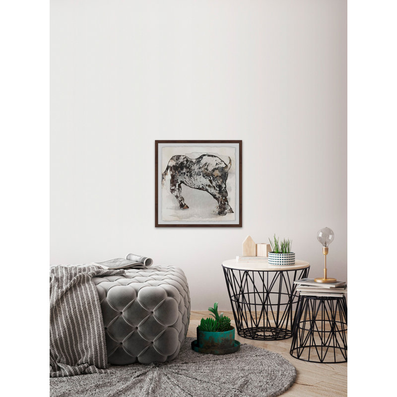 " Running Buffalo " by Irena Orlov, 12" H x 12" W x 1.5" D