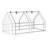 6' X 3' X 3' Portable Mini Greenhouse Outdoor Garden With Large Zipper Doors And Water/UV PE Cover, White-124356824
