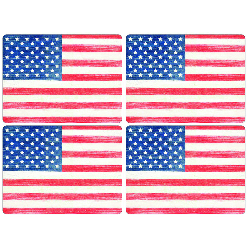 Pimpernel American Flag Placemats 15.7 X 11.7"