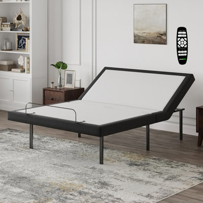 Cadre de lit réglable GhostBed et base électrique avec télécommande sans fil, réglages zéro gravité et massage