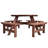 Brinkerhoff 70.5 " W Fir Solid Wood Outdoor Picnic Bench