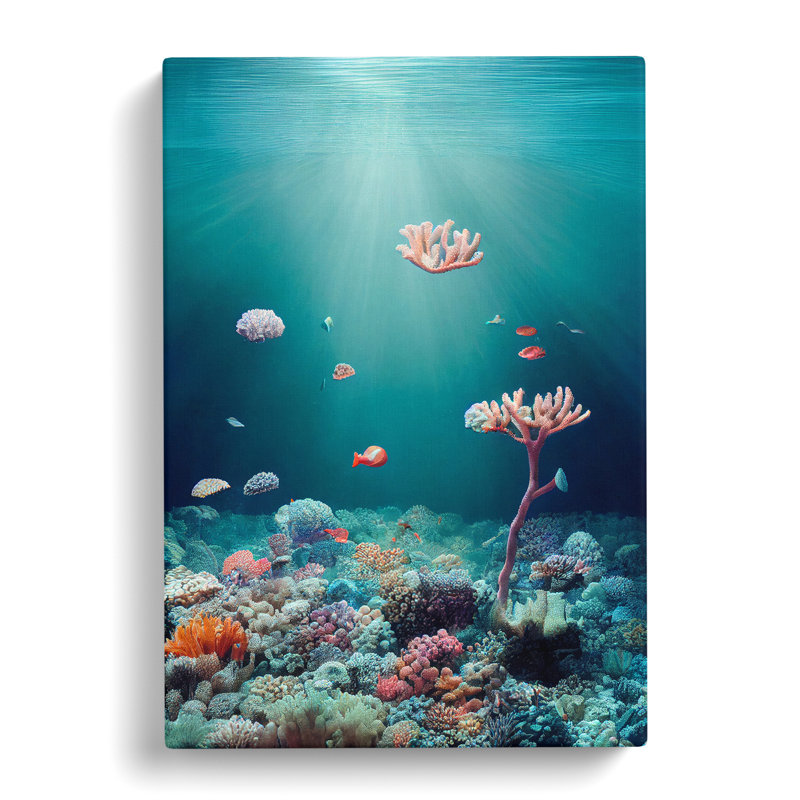 Coral Reef Bed - Wrapped Canvas