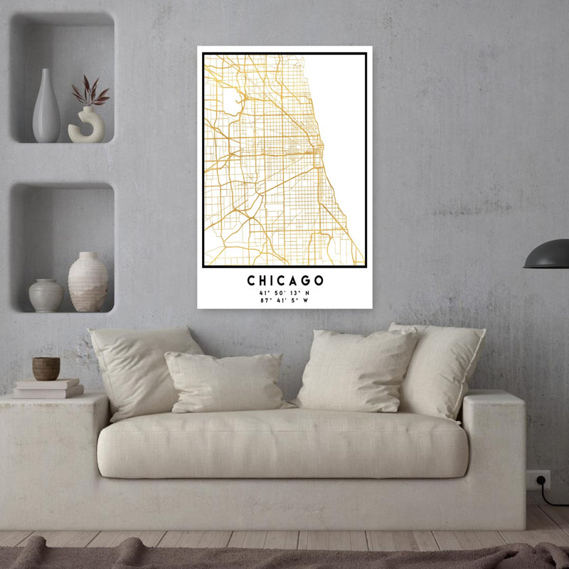1 cartes murales contemporaines 01, H 36 po x l 24 po