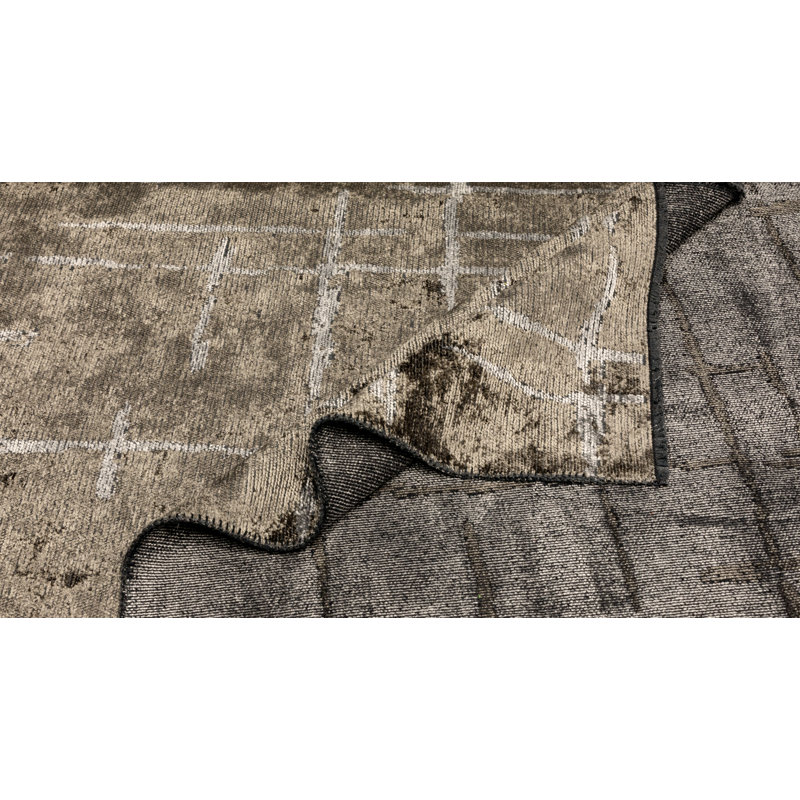Rapture Abstract Area Rug in Brown/Gray, Rectangle 7'10" x 11'2"
