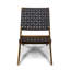2 sièges d'extérieur pliables en bois, sangles à eau, conception tissée, noir et brun, 2 chaises à installation instantanée, apparence de patio et siège stable