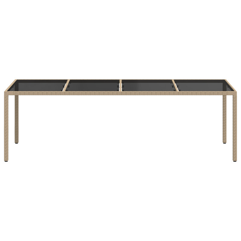Bryonna Rectangular Outdoor Dining Table - 250 cm W 100 cm D, Beige