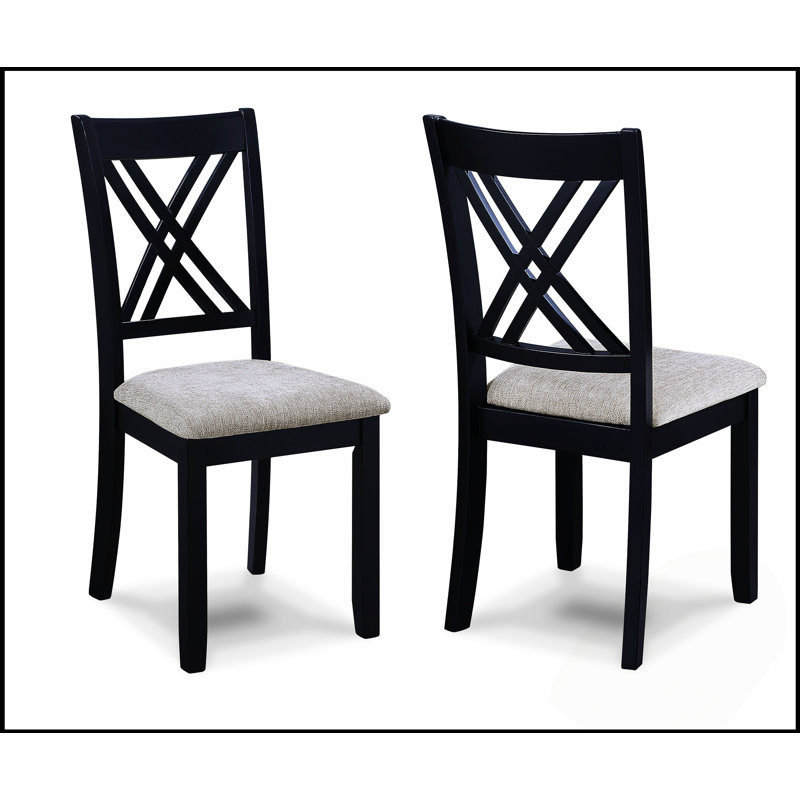 Ensemble de salle à manger 7 pièces avec table gris-noir et chaises rembourrées grises pour des repas élégants et confortables