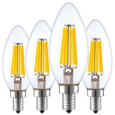 Ampoule candélabre STRAK 6 W, ampoule E12 à culot à intensité variable de 60 watts, intensité élevée 4000
