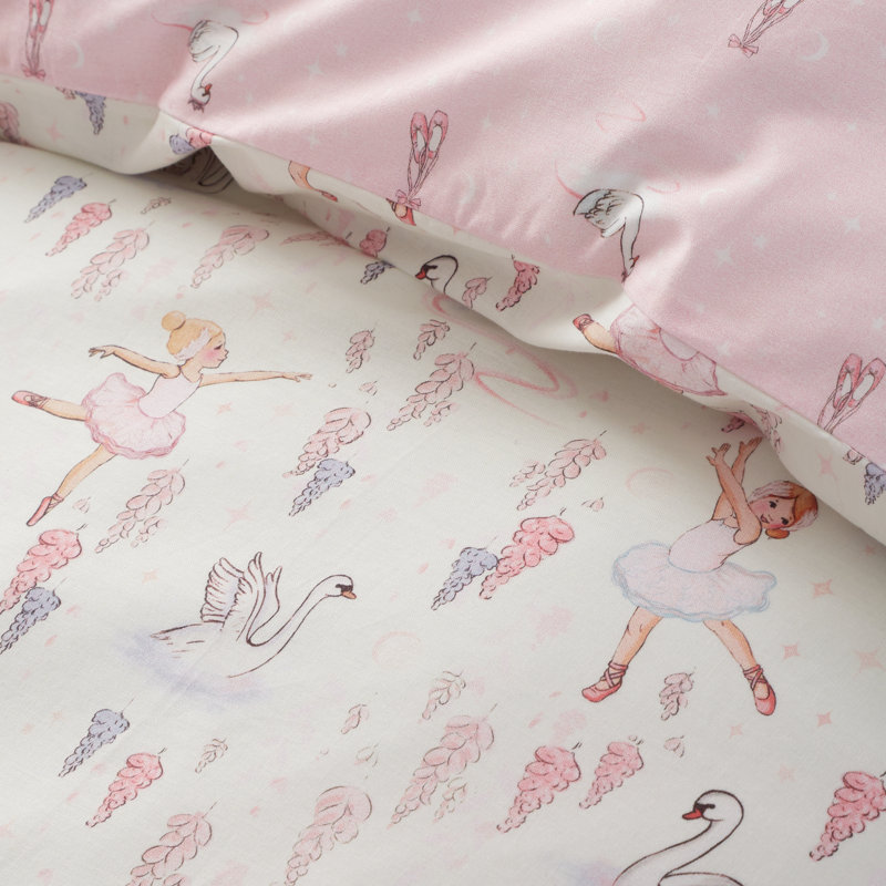 Ballerina Cotton Duvet Cover Set, Single Duvet Cover Set + 1 additional Pillowcase