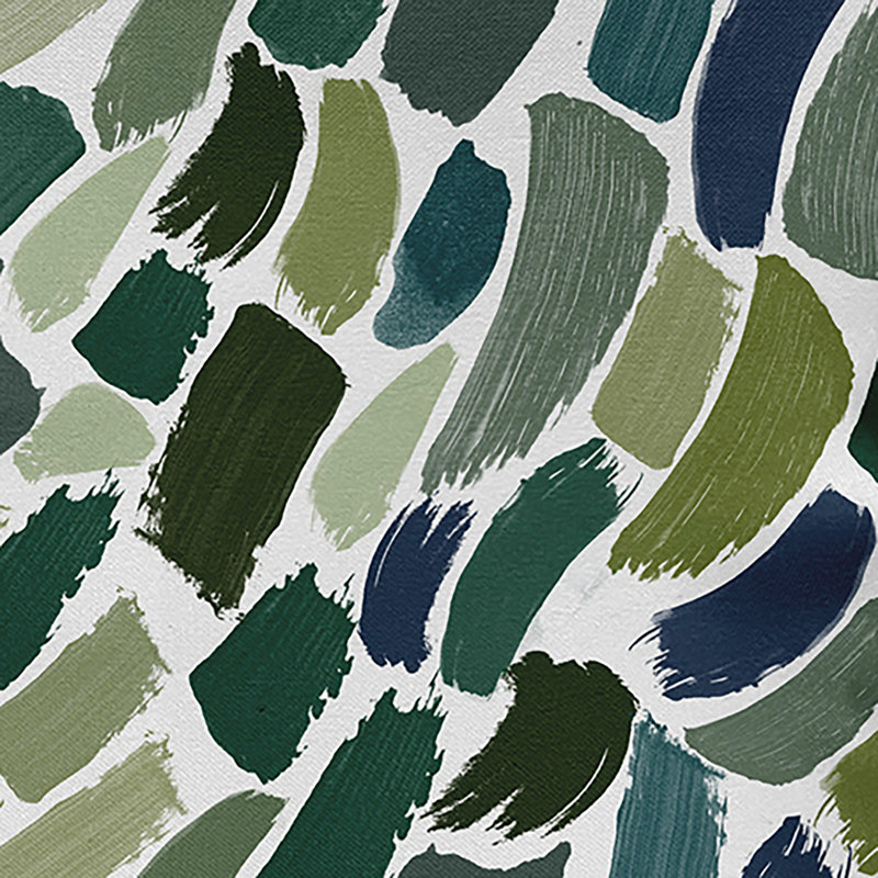 Mcateer Abstract Square Cushion, 45cm H x 45cm W x 13cm D, Green