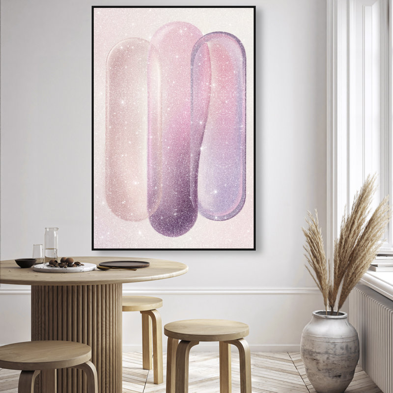 Berry Layers Print by Oliver Gal, 16"H x 11"W, Black Floater Frame