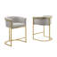 Tabouret de bar et chaises à hauteur comptoir avec revêtement en tissu Boucle et base chromée-265404817-265404780-204015075