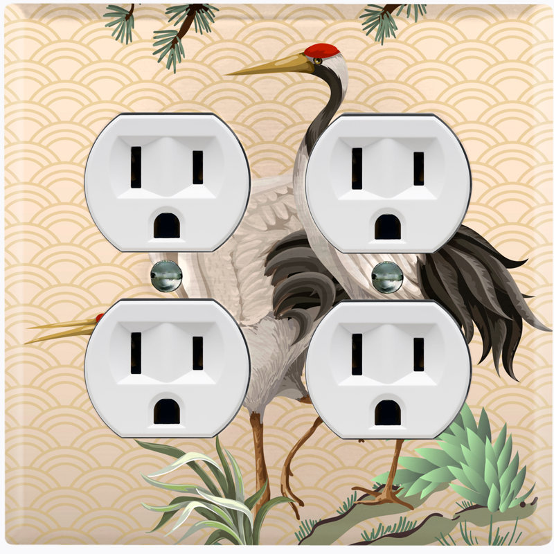 Patterned 2 - Gang Toggle Light Switch Standard Wall Plate