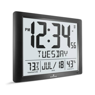 Indoor/Outdoor Wall Clock with Temperature and Humidity and