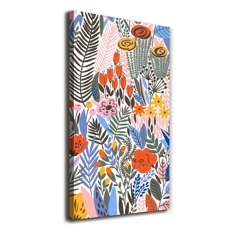 Tropical Flowers - Wrapped Canvas Print