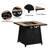 28 - Inch Square, Propane Gas Fire Pit Table, 40,000 , Auto Ignition, Metal Frame, Tile Surface, Ambient Display-1983132889