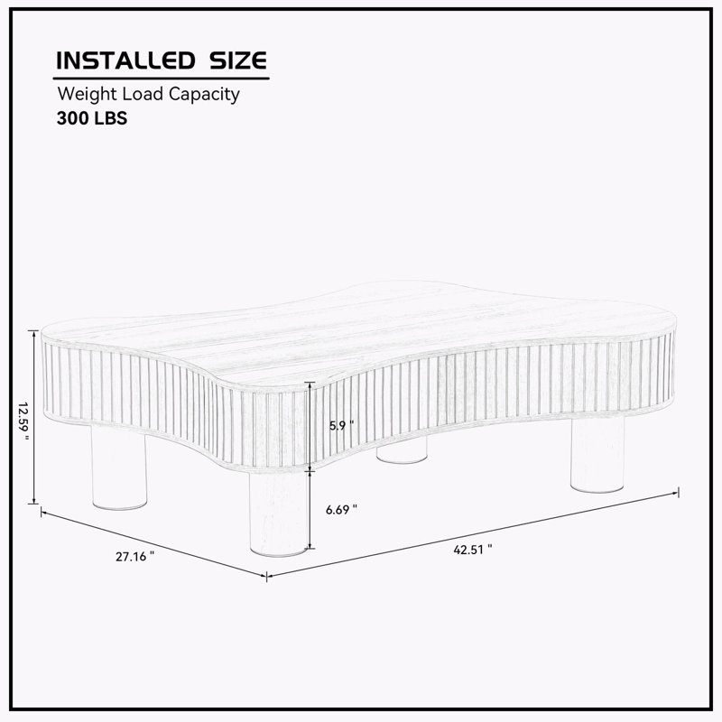 Irregular Shaped Coffee Table, Wood