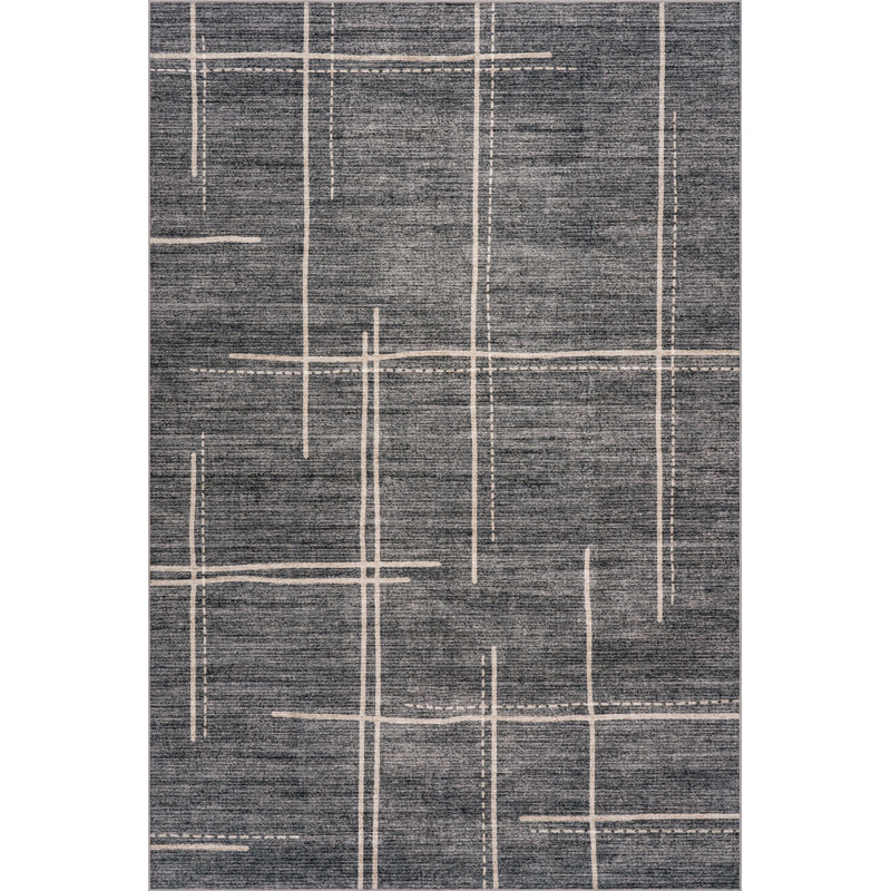  Sabienne Abstract Washable Rug, Rectangle 5' x 7'