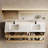 72" Double Wall Mounted Bathroom Vanity In Natural Oak With Engineered Stone Top-1809336120