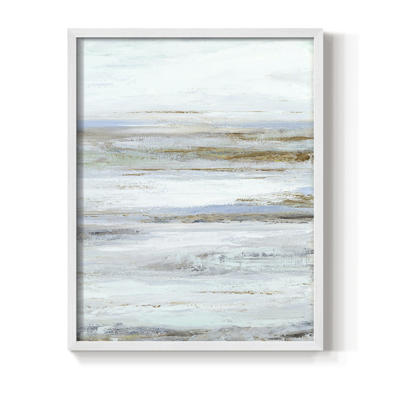 Reproduction encadrée Mute Misty Marsh II - bois massif, H 11 po x l 9 po, Blanc