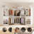 Navada 90.5"-149.5" Closet System with Wooden Drawers and Shoe Racks-1495319209